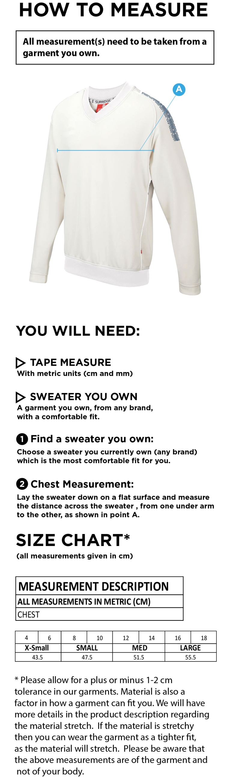 LIVERPOOL CC BLAST LONG SLEEVE WOMEN'S SWEATER - Ivory - Size Guide