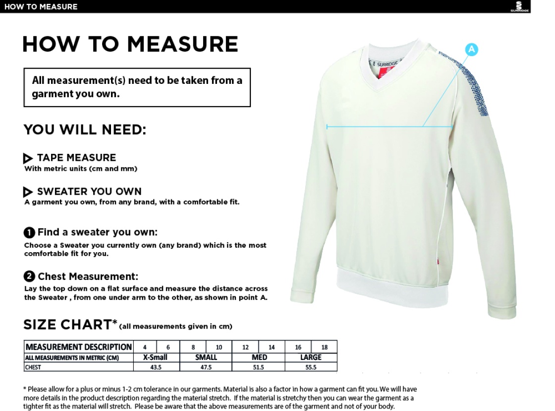 LIVERPOOL CC BLAST LONG SLEEVE WOMEN'S SWEATER - Ivory - Size Guide