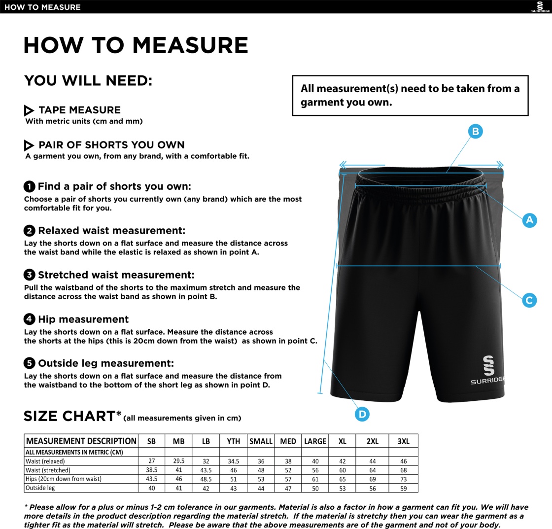 Liverpool CC - Blade Shorts - Size Guide