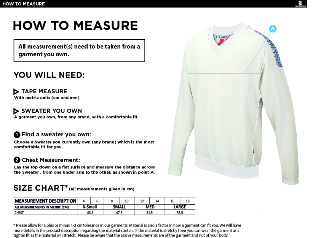 LIVERPOOL CC BLAST LONG SLEEVE WOMEN'S SWEATER - Ivory - Size Guide